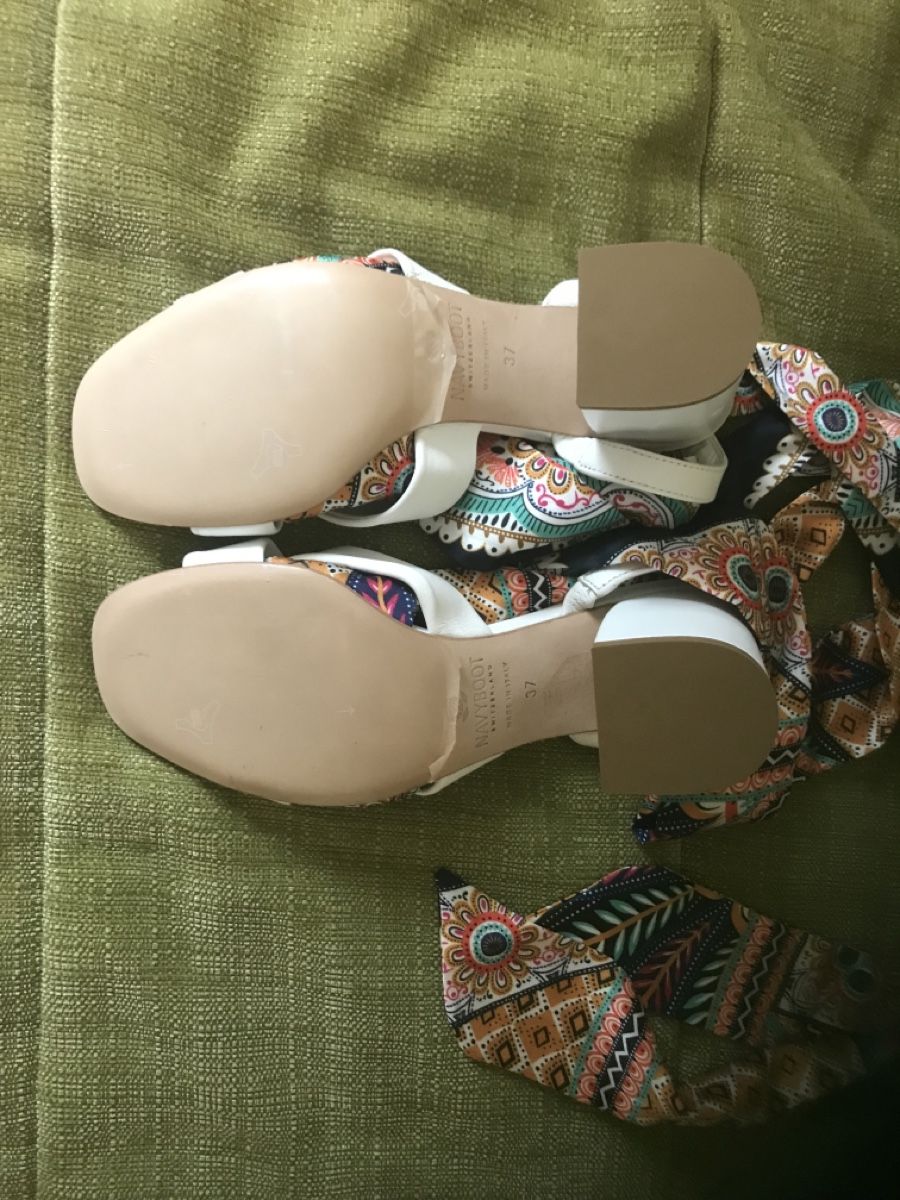 Navyboot Damenschuhe: Neue weisse Ledersandalen Gr.37 – Neu (gemäss Beschreibung) aus Zürich von Leders 1