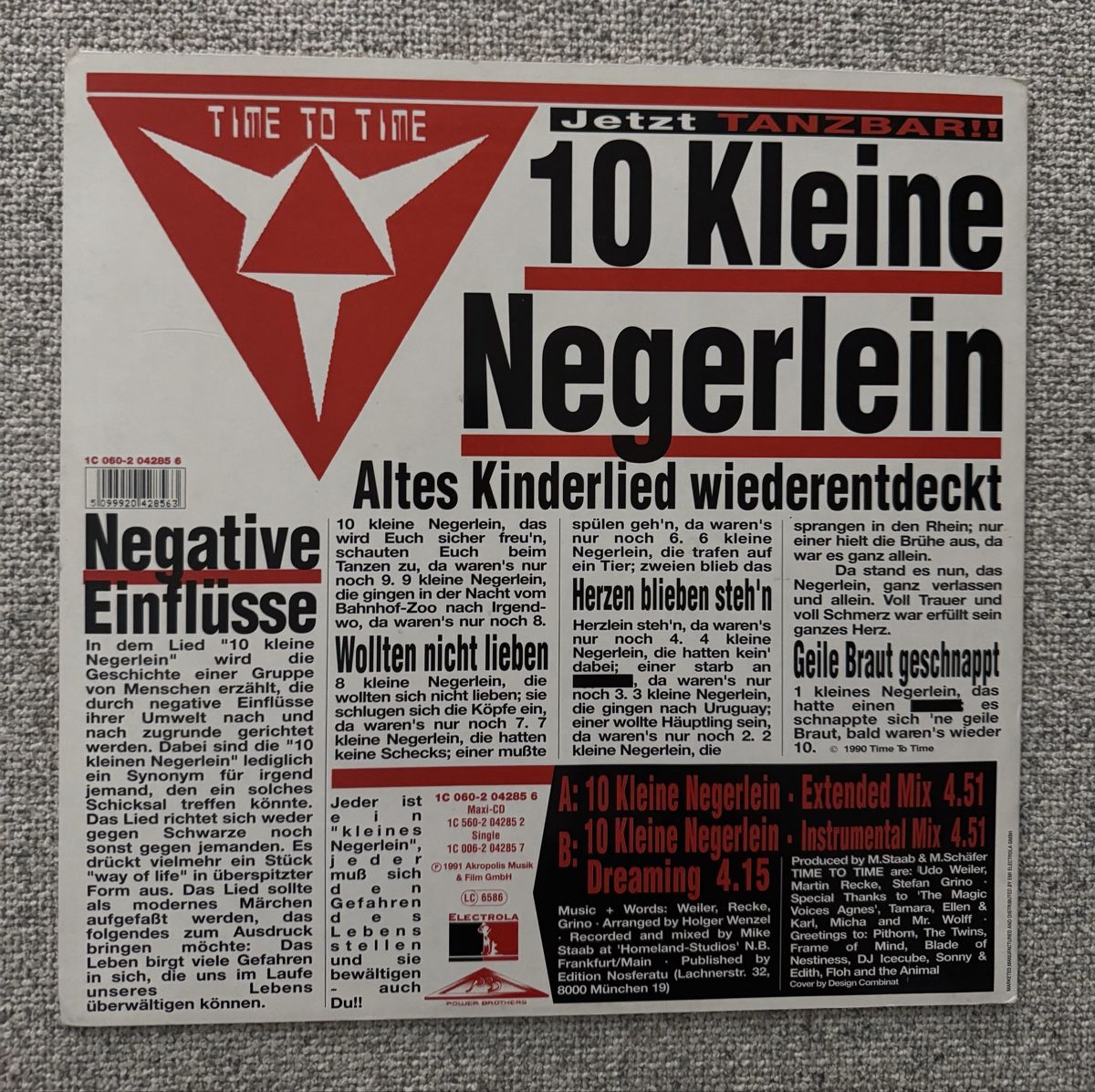 Dischi in vinile: Time to Time - 10 Kleine Negerlein - 90s Techno – Usato da Rorbas venduto da BlackstarRecords 1