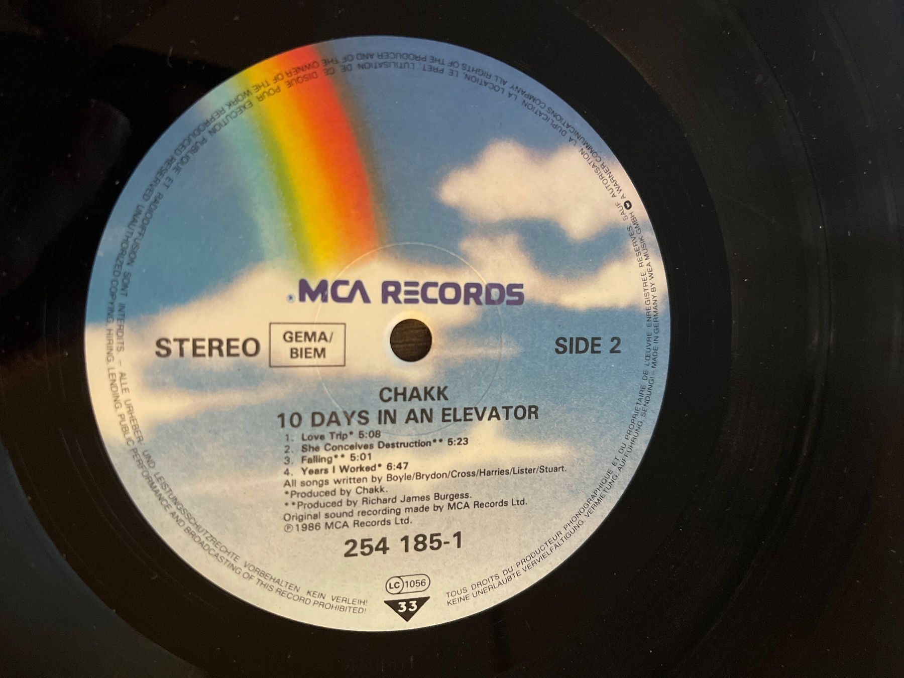 Schallplatten: S1521/Chakk - 10 Days In An Elevator – Gebraucht aus Frutigen von Philippe_jsp 2