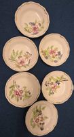 6 antike Dessertteller/Kuchenteller mit Blumenmuster