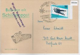 DDR Friedrichroda - Rennschlitten WM - Postkarte 1966
