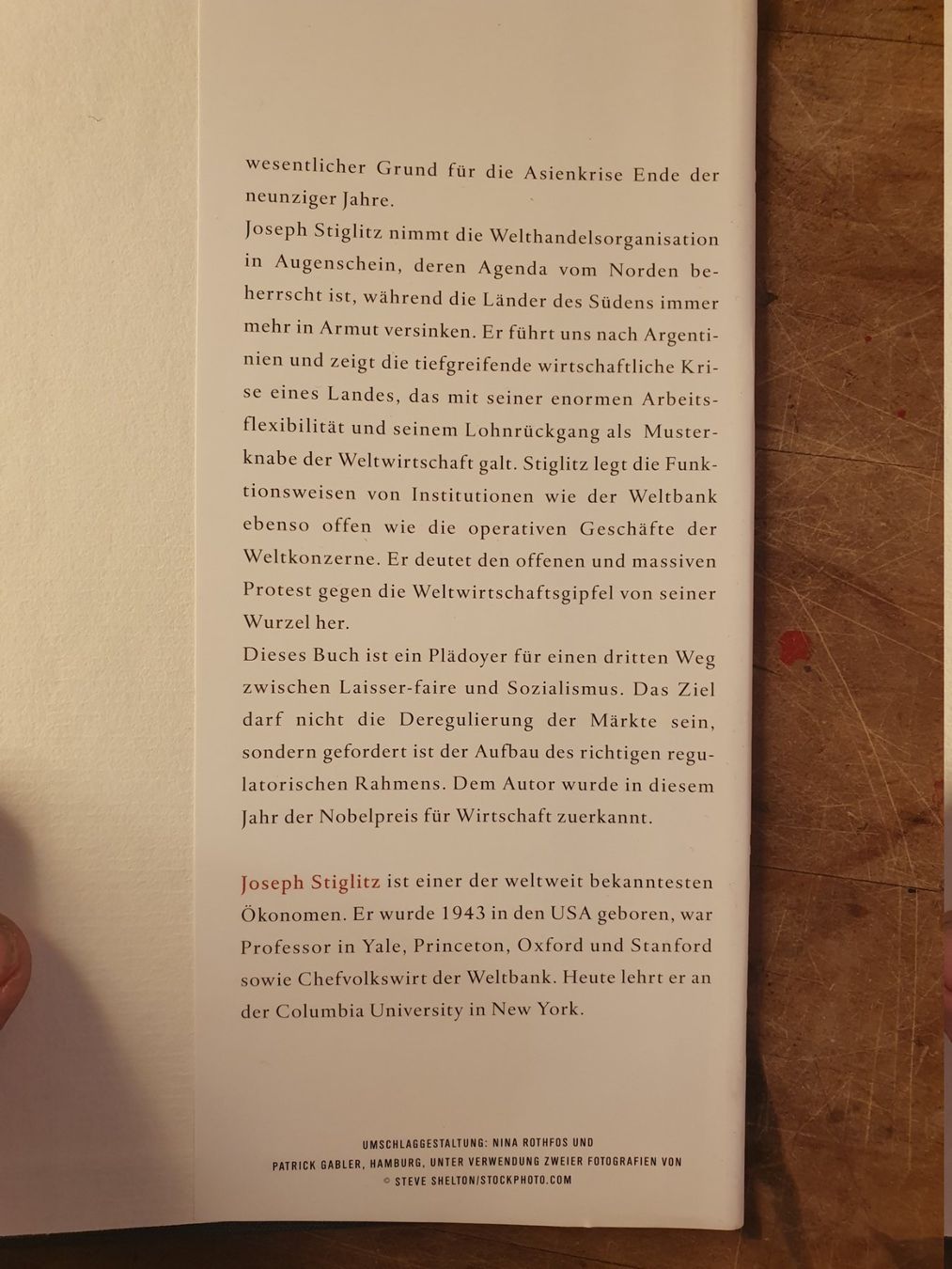Libri: Die Schatten der Globalisierung - Joseph Stiglitz – Usato da Zürich venduto da loosebone 5
