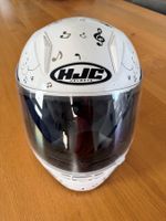 HJC Kinder Motorradhelm weiss mit Muster Grösse S