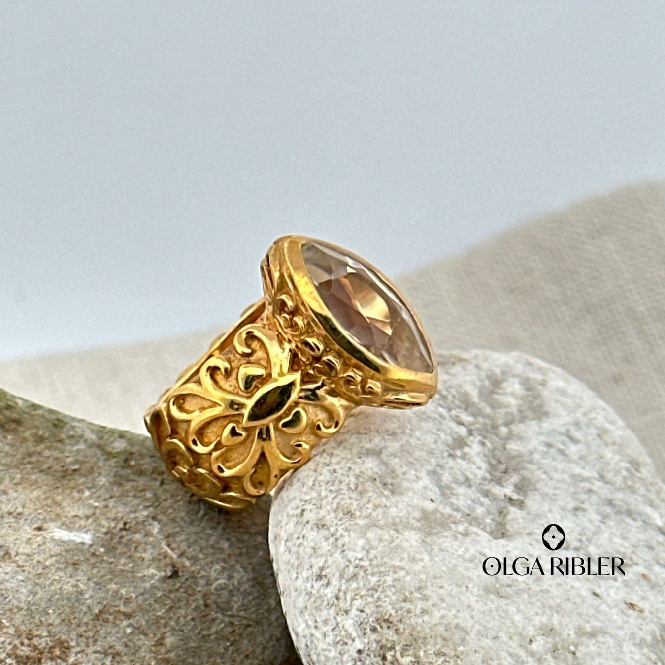 Olga Ribler Anelli: Unikate Silber Ring 925 mit Topas Grösse 56 – Nuovo (secondo la descrizione) da Luzern venduto da Schmuckoutlet 3