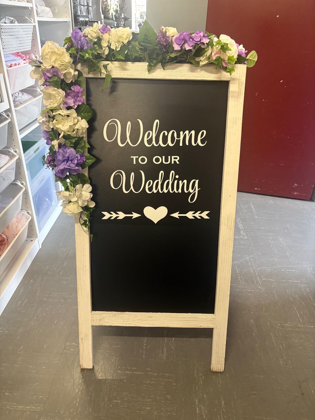 Tutte le decorazioni: Welcome Tafel Hochzeit inkl. Blumen – Usato da Oftringen venduto da SCHIBLI1 1