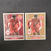 2 Stickers Panini Alphonso Davies Qatar 2022 Neuf