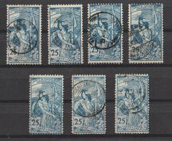 Lot 79 A/B   UPU 1900 25.Rp blau , gestempelt
