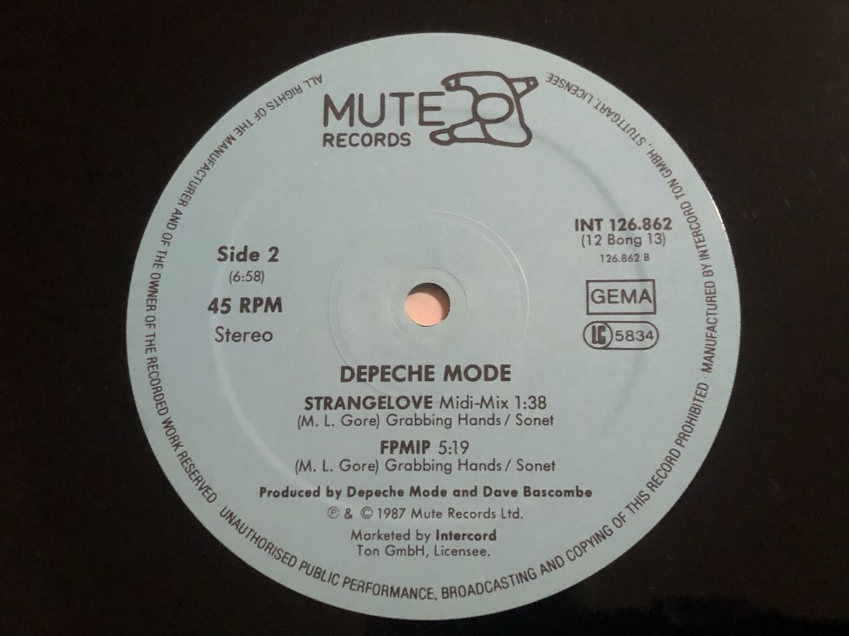 Dischi in vinile: Depeche Mode 1987. Maxi. Bong 13 – Usato da Faulensee venduto da Mizuno06 3