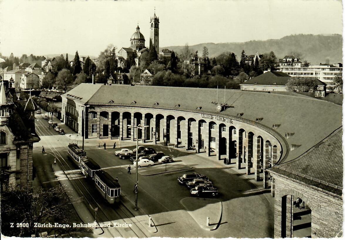 Cartoline postali: Bahnhof Zürich - Enge – Usato da Hochdorf venduto da Ziegel-16
