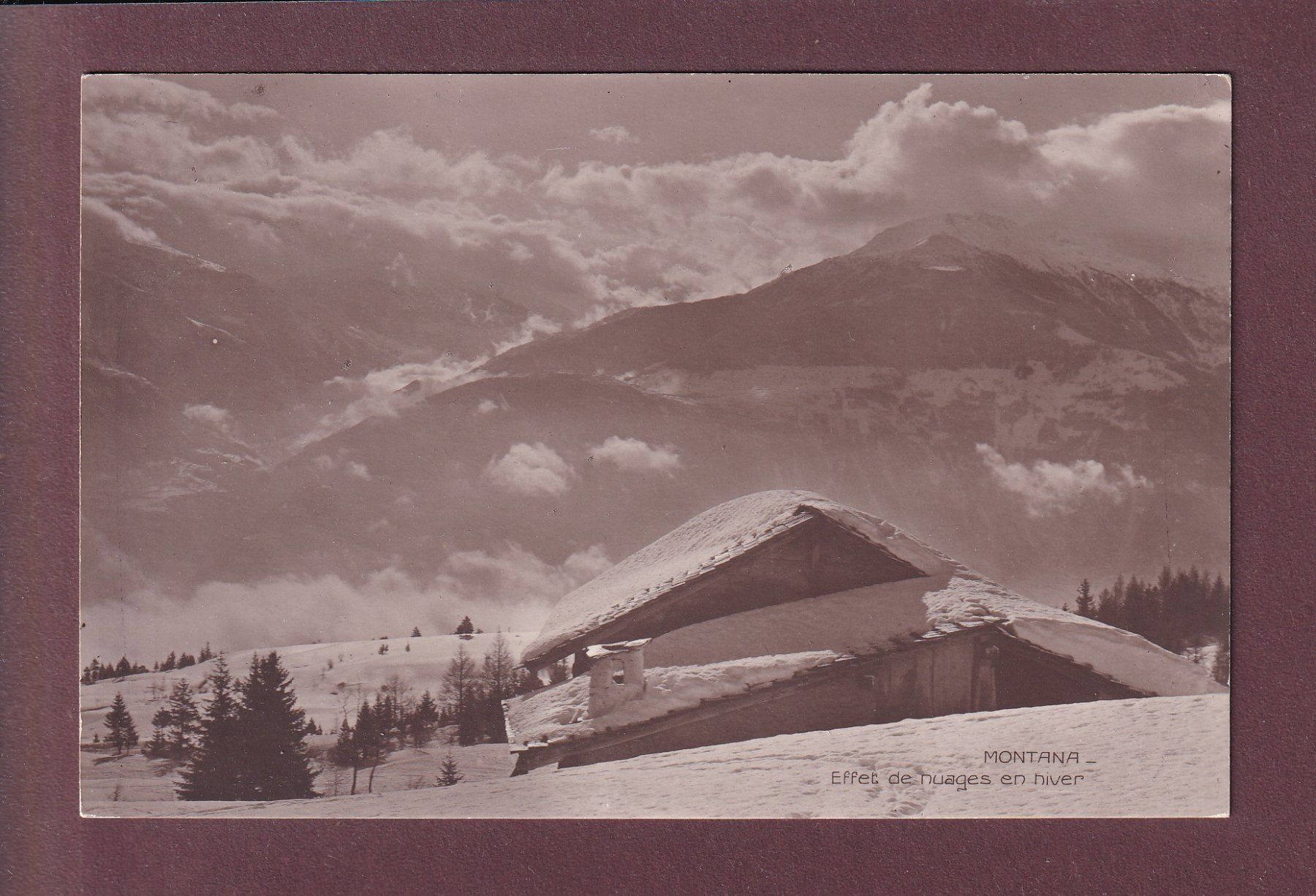 Cartoline postali: MONTANA en hiver – Usato da Pully venduto da nicecards