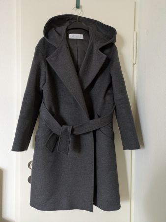 Wollmantel mit Kapuze von Intrend/Max Mara, Grösse 38, grau