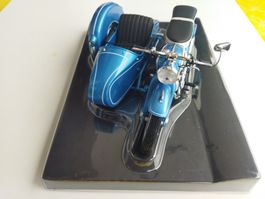 NSU Supermax mit Beiwagen blau von Schuco die Cast 1/10