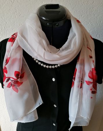 Schicker Damen Foulard mit Rosen