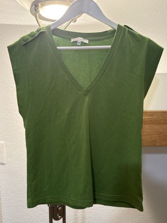Morgan Grünes T-Shirt Grösse XS Schulterknöpfe