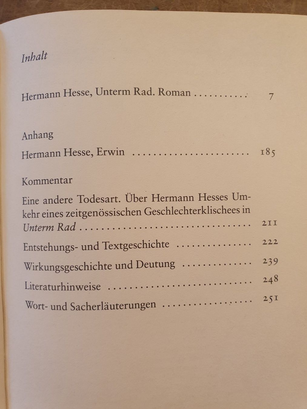 Libri: Unterm Rad - Hermann Hesse - Suhrkamp – Usato da Zürich venduto da loosebone 4