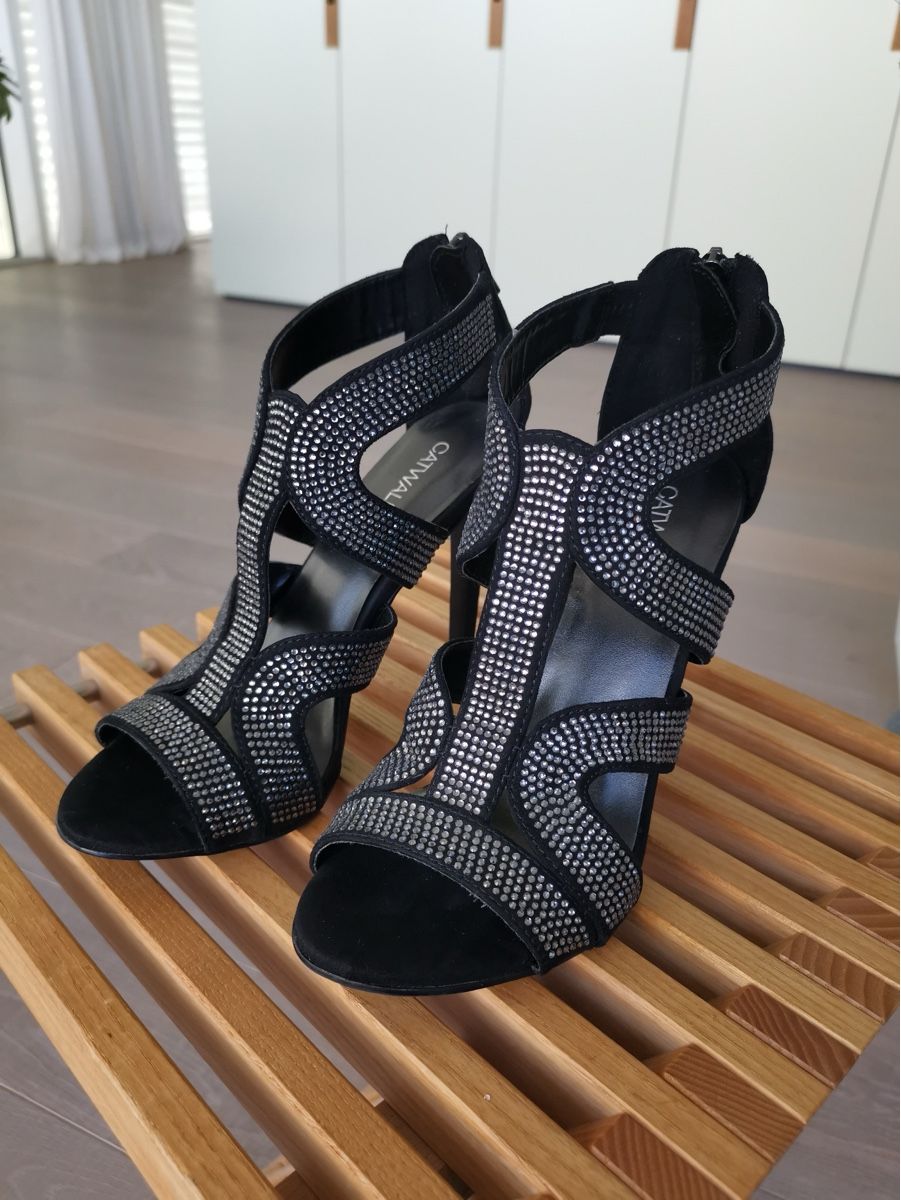 Scarpe da donna: Catwalk High Heels, Gr. 37, schwarz, Strass – Usato da Bremgarten AG venduto da Rachelxsa 1
