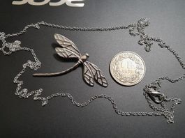 Libelle Anhänger, 3g, 72cm Kette