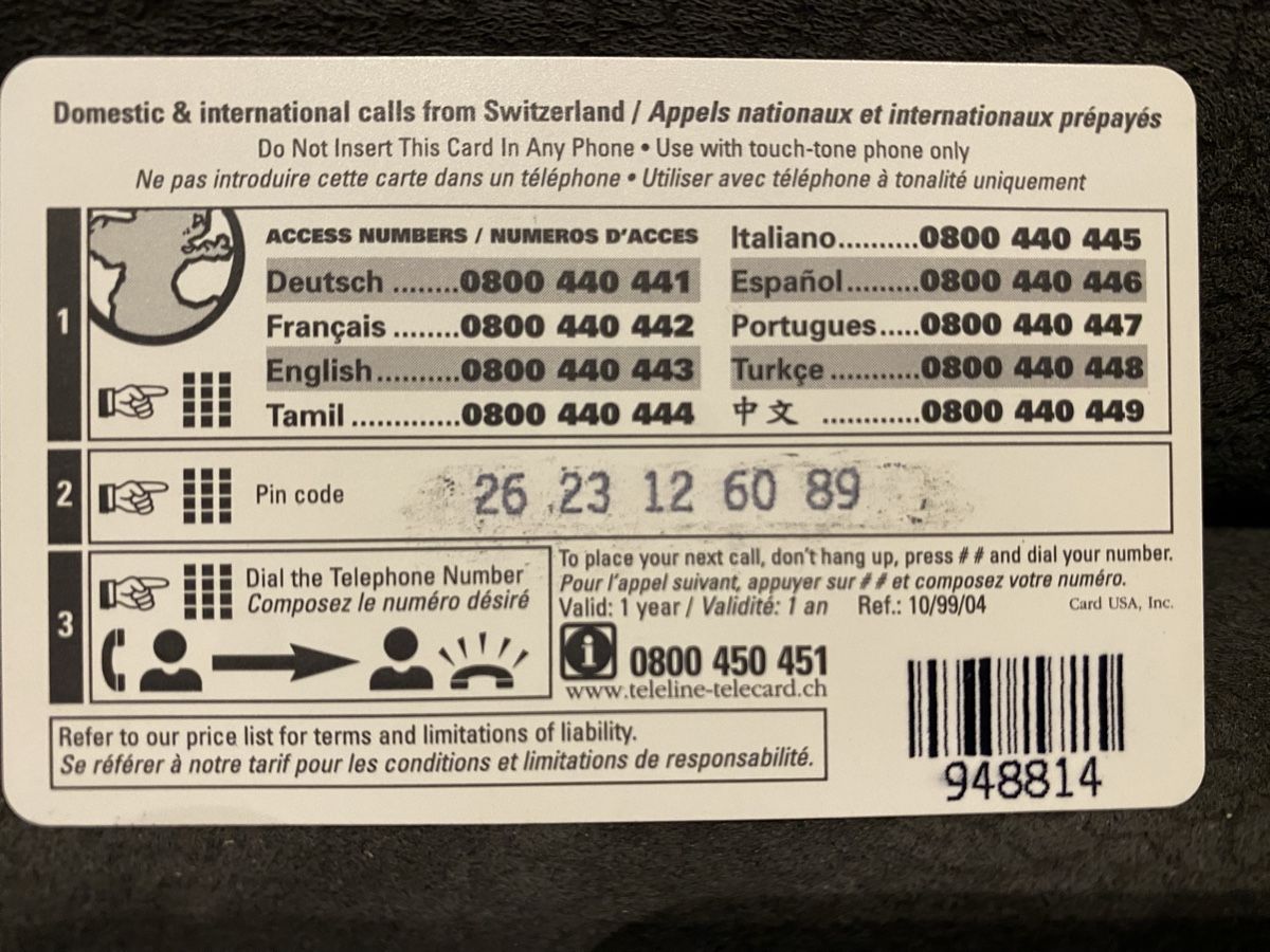 Telefon- & Taxkarten: Teleline – Gebraucht aus Lausanne von babacard10 1
