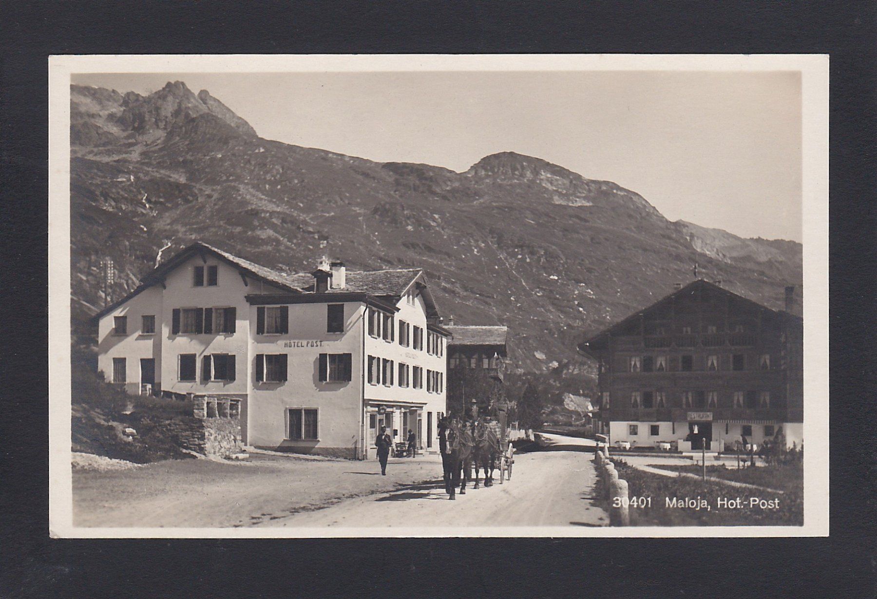 Cartoline postali: MALOJA, Hotel Post, 1922 – Usato da Reiden venduto da cinfis