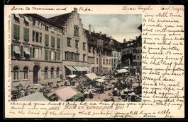AK Biel, Markt am Rathausplatz
