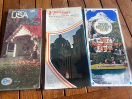 Lot de 3 Cartes routières vintage USA Californie 1977