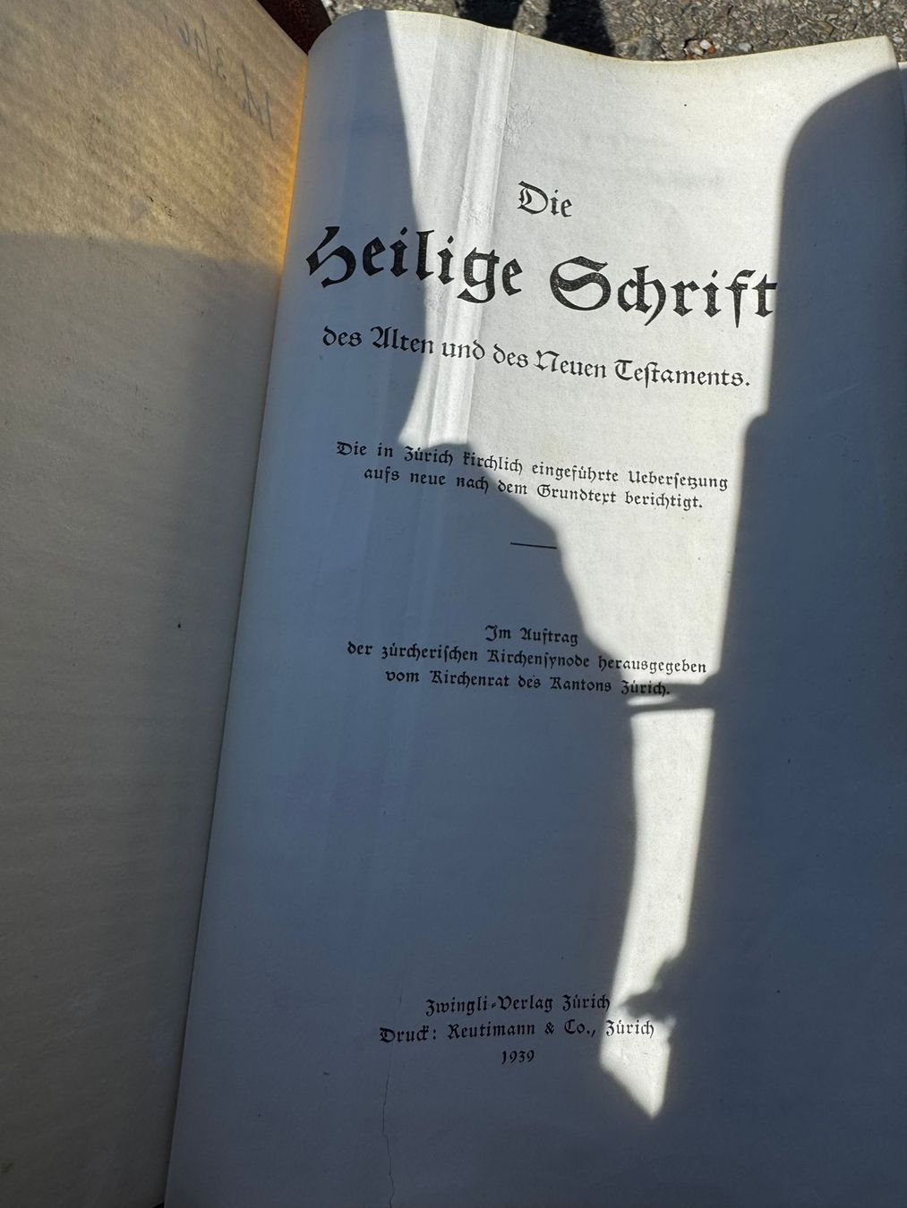Bücher: Alte Bibel von 1939 – Gebraucht aus Egg b. Zürich von Brocki_Insel_Egg 2