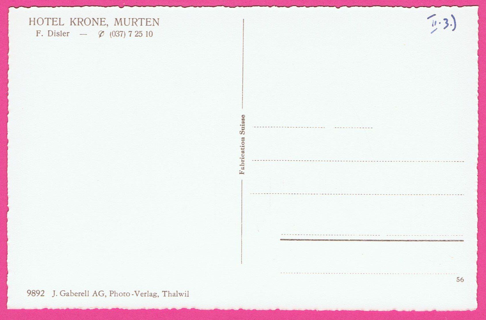 Cartes postales: Murten Morat die Ringmauer / Hotel Krone Murten – D'occasion à Einsiedeln par dillie 1
