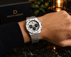 Herren Uhr DIDUN DESIGN Chronograph Stahl neu