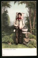AK Appenzeller Senn in Tracht