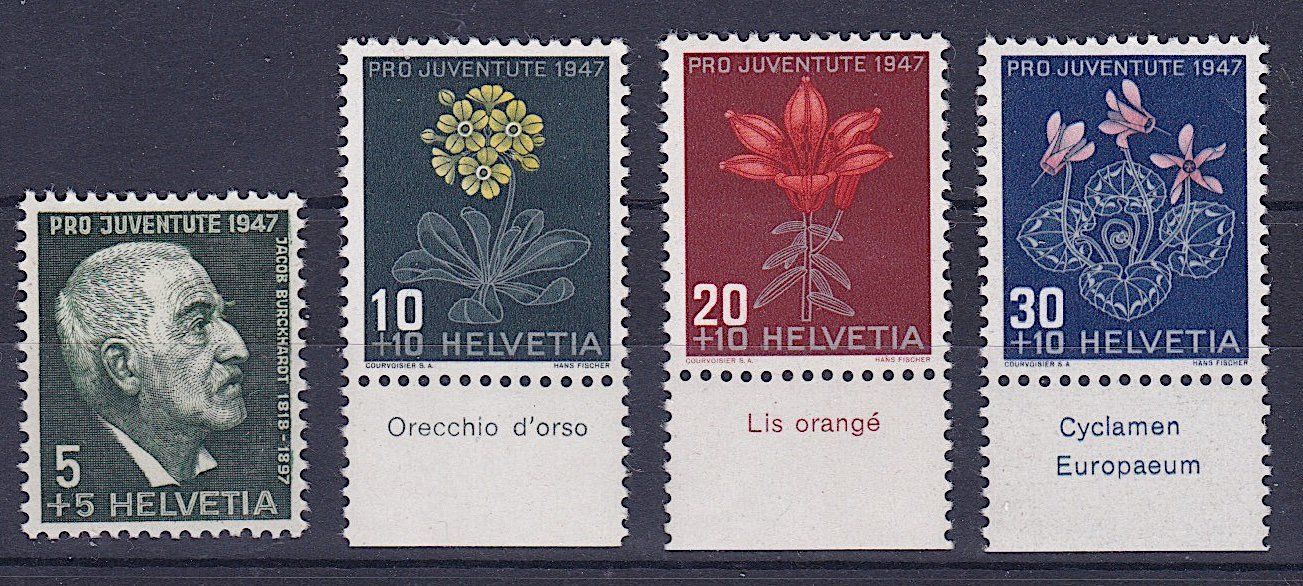 Tutti i francobolli: PJ 1947 postfrisch** mit Tabs – Nuovo (secondo la descrizione) da Richterswil venduto da Dyaris2025