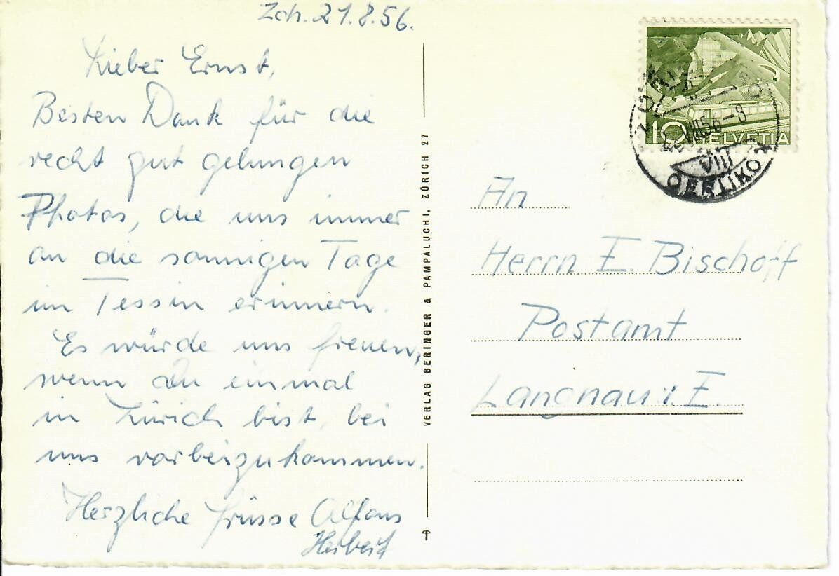 Cartes postales: Zürich  1956 – D'occasion à Hochdorf par Ziegel-16 1