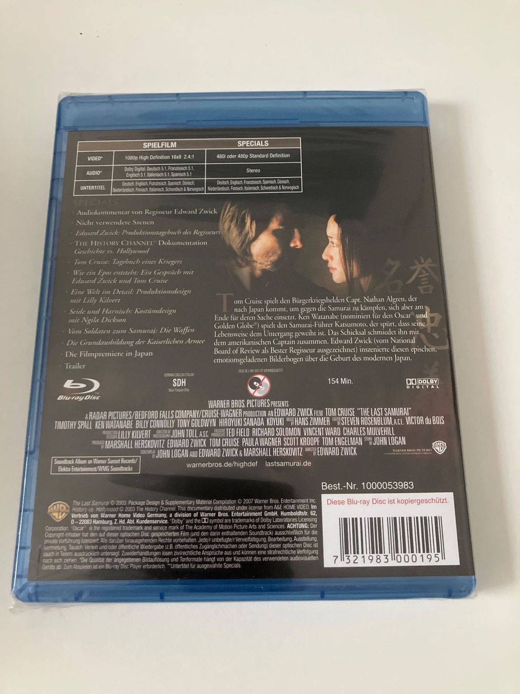 Tutti i DVDs: Last Samurai (2003) Blu-ray Neuware - Tom Cruise – Nuovo e nell'imballaggio originale da Arbon venduto da Sugofresser 1