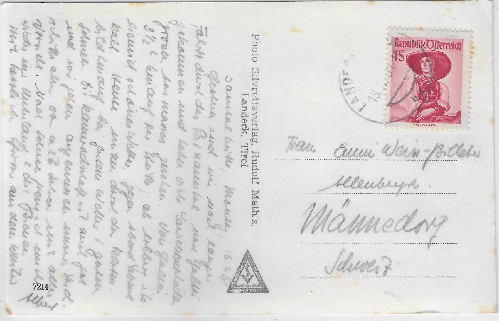 Cartes postales: Jamtalhütte mit Vord. u. Hint. Jamspitze – D'occasion à Ettingen par Kartenplanet 1