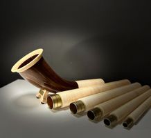 Alphorn, 6-teilig, fis/ges, Wanderalphorn, cor des alpes