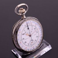 Tulla-Silber Taschenuhr Chronograph Valjoux 215 Contetout