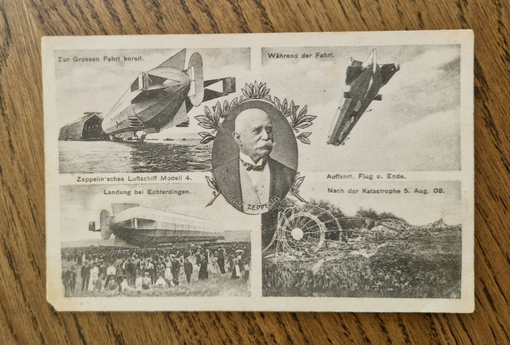 Cartoline postali: Zeppelin, Erinnerung Unglück Echterdingen 1908, Karte 1909 – Usato da Ebikon venduto da Donar50