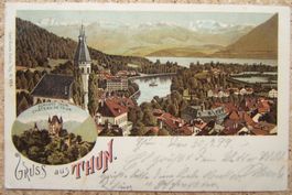 LITHO GRUSS AUS THUN 1899