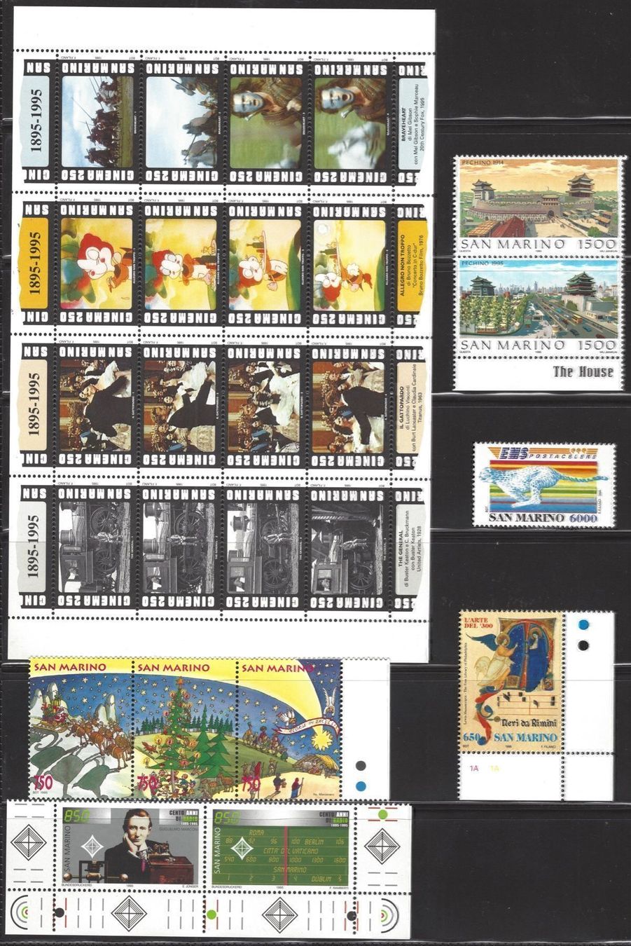 Alle Briefmarken: LOT SAN MARINO 1995 MNH/** – Gebraucht aus Watt von phila13