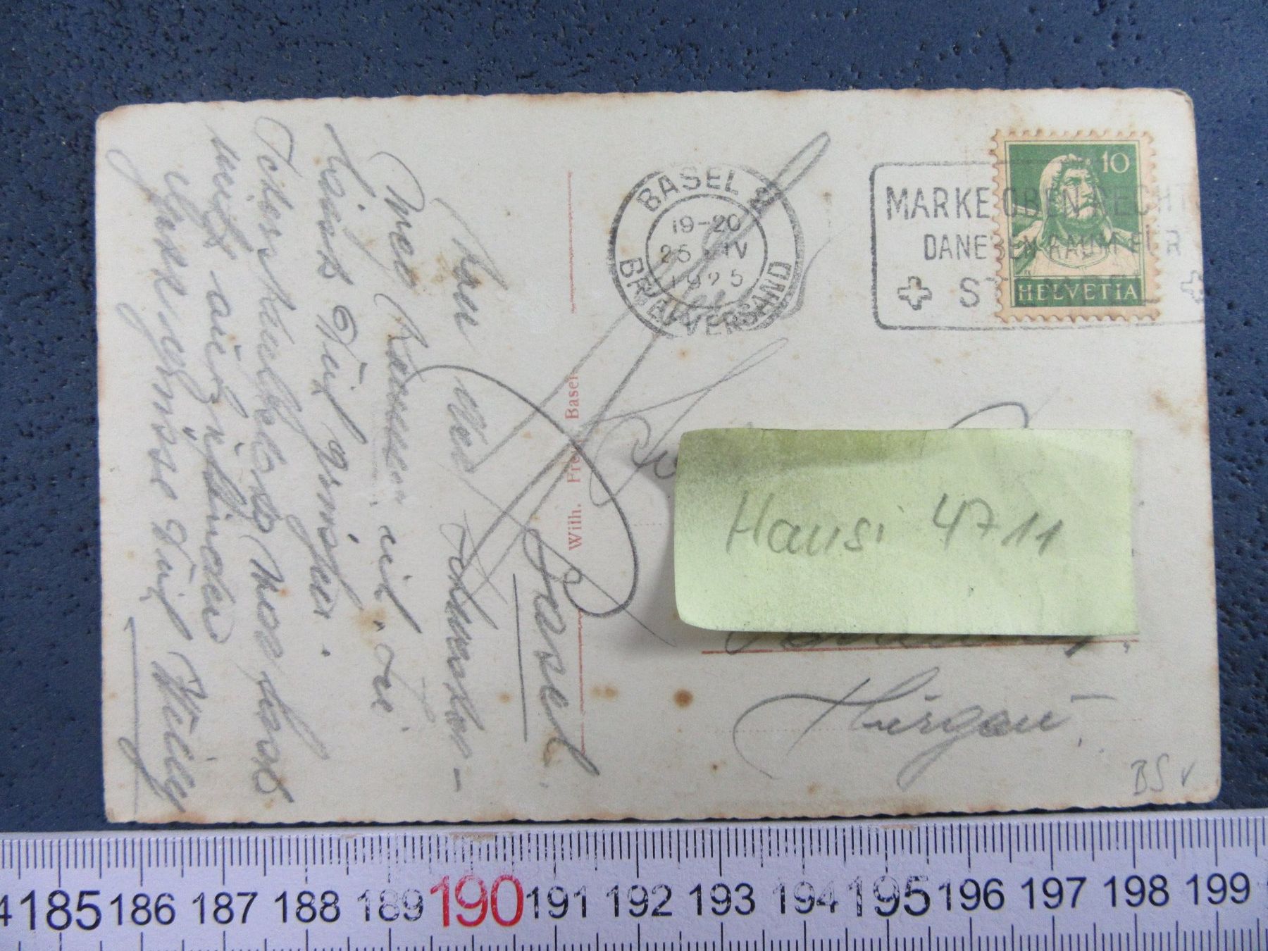 Cartoline postali: BASEL 1925 ZOO GIRAFFE FLECKIG AK-BS – Usato da Ettingen venduto da Hausi4711 1