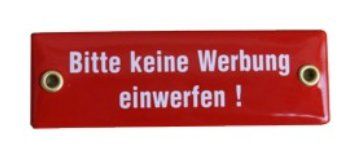 Insegne: Emailschild - Bitte keine Werbung einwerfen! – Nuovo e nell'imballaggio originale da Ennetbürgen venduto da open24shop