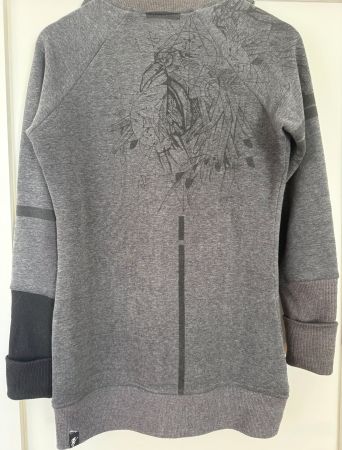 Plazma Lab Zip-Jacke – Grau, hoher Kragen