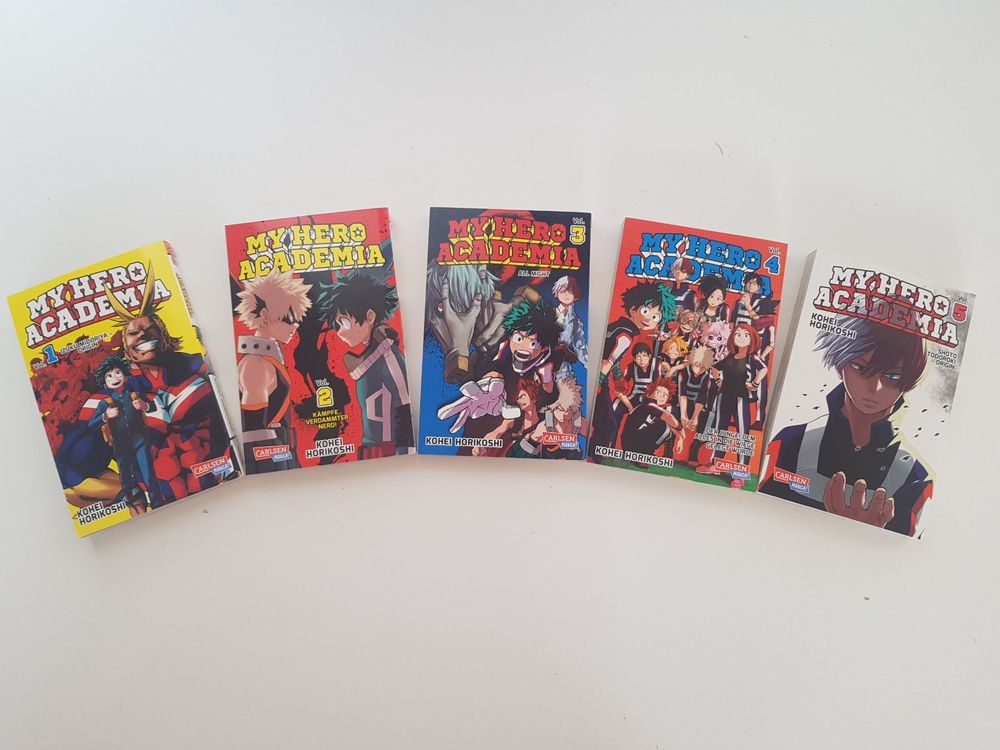 Fumetti: 5x Manga My Hero Academia Comic Bücher 1 bis 5 - Neu – Nuovo (secondo la descrizione) da Bassersdorf venduto da retrolab