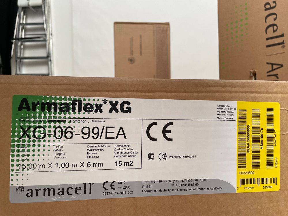 Armaflex XG selbstklebend 6mm (XG-06-99/EA), 15m2 (15m x 1m)