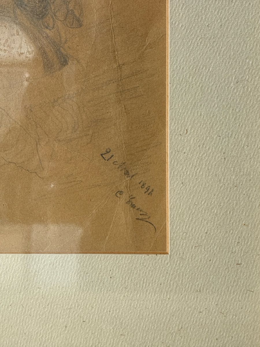 Gemälde: Dessin Encadré d'Époque -  Élégance  – Gebraucht aus Lully FR von myr_pzt8 2