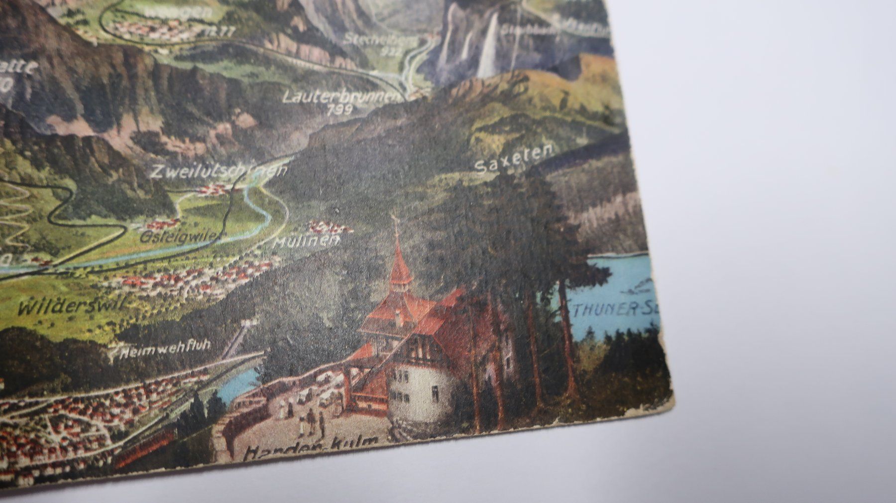 Cartoline postali: Berner Oberland mit Harderkulm  1921 – Difettoso da Cormoret venduto da Pascalll2001 3
