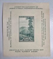 Original USA Briefmarke, 1937, Asheville, Rarität!