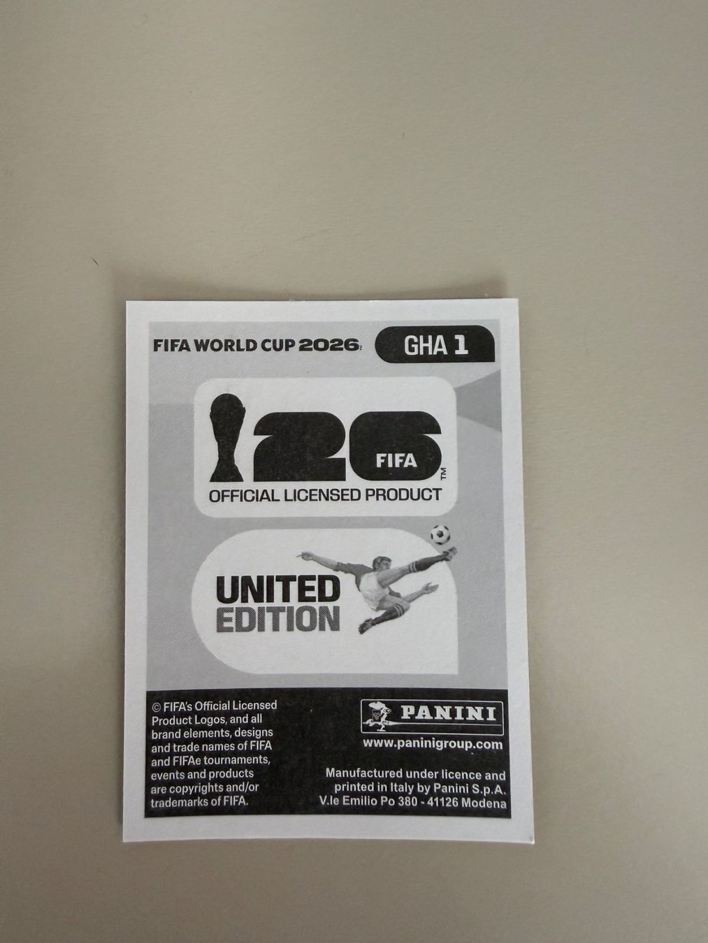 Panini Sammelbilder & Trading cards: Panini 2026 - GHA 1 – Gebraucht aus Chiggiogna von TheLegend88