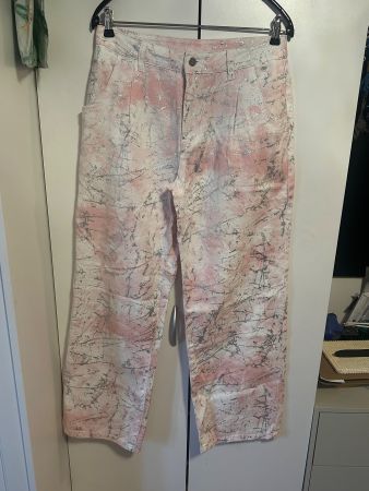 Damen Jeans rosa-silber (M)