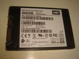 1 stück 500gb ssd. WD Blue. Nur 60gb