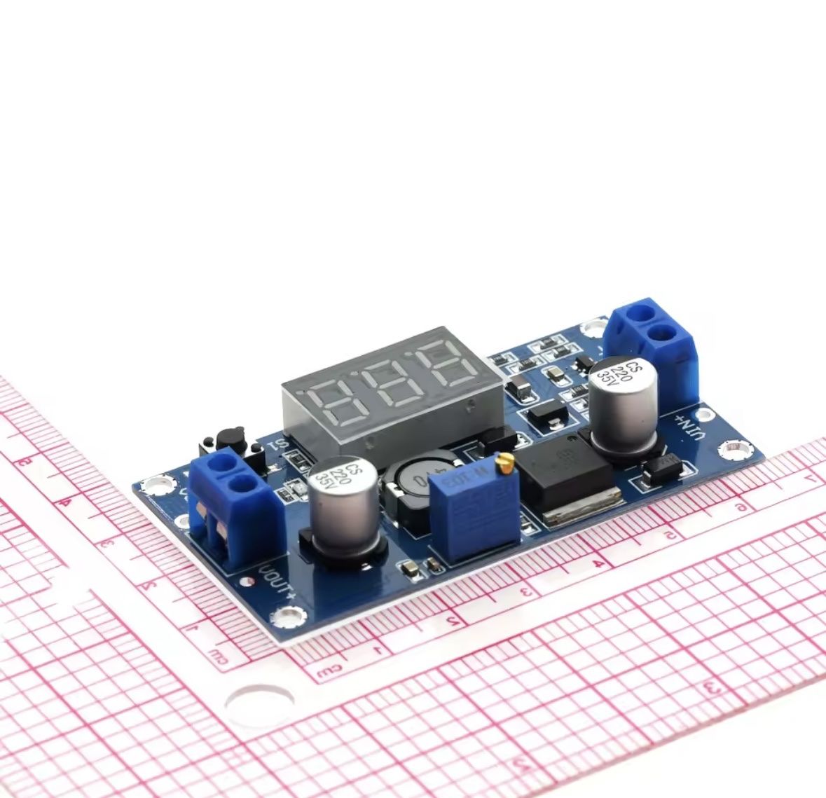 Convertitori: LM2596 DC-DC Step-Down Modul mit Voltmeter-Anzeige – Nuovo e nell'imballaggio originale da Luzern venduto da MusikElektronikShop 1